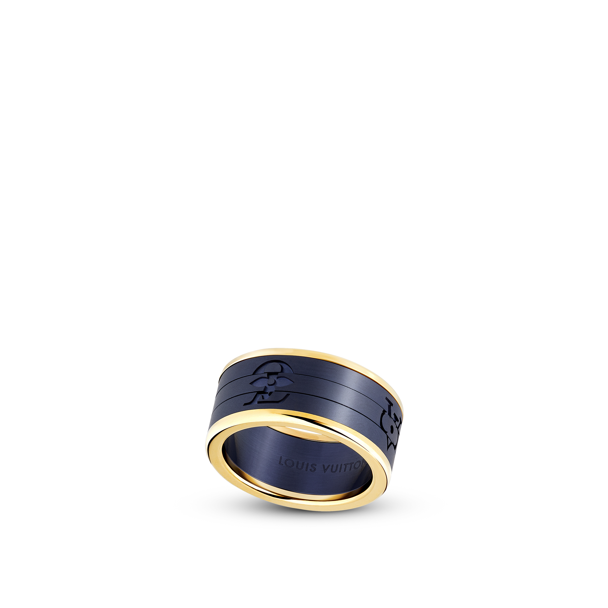 Les Gastons Vuitton Puzzle Ring, Yellow Gold and Blue Titanium